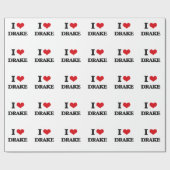 I Liebe Drake Geschenkpapier (Flach)