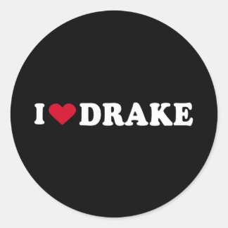 I LIEBE DRAKE RUNDER AUFKLEBER