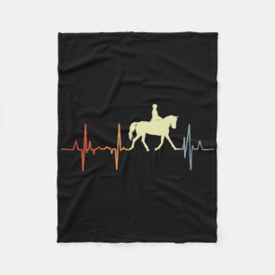 I Liebe Dressurreiten Reitsport Kardiogramm Fleecedecke