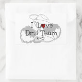 I Liebe Drill Team Rechteckiger Aufkleber (Tasche)