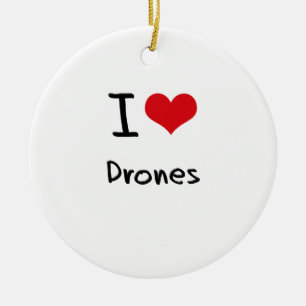 I Liebe-Drohnen Keramikornament