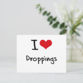 I Liebe Droppings Postkarte (Stehend Vorderseite)