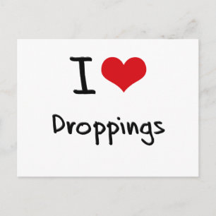 I Liebe Droppings Postkarte
