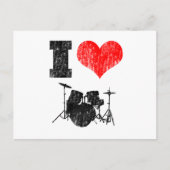 I Liebe Drums Postkarte (Vorderseite)