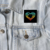 I Liebe Drums Retro Herz Button (Beispiel)