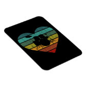 I Liebe Drums Retro Herz Magnet (Rechte Seite)