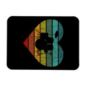 I Liebe Drums Retro Herz Magnet (Horizontal)