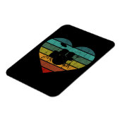I Liebe Drums Retro Herz Magnet (Linke Seite)