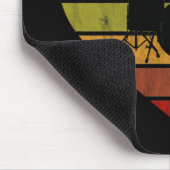 I Liebe Drums Retro Herz Mousepad (Ecke)