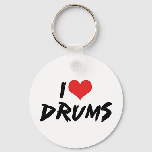 I Liebe Drums Schlüsselanhänger (Vorderseite)