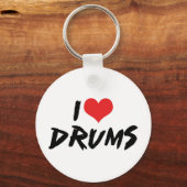 I Liebe Drums Schlüsselanhänger (Vorderseite)