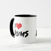 I Liebe Drums Tasse (Vorderseite Links)