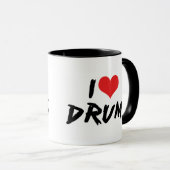 I Liebe Drums Tasse (VorderseiteRechts)