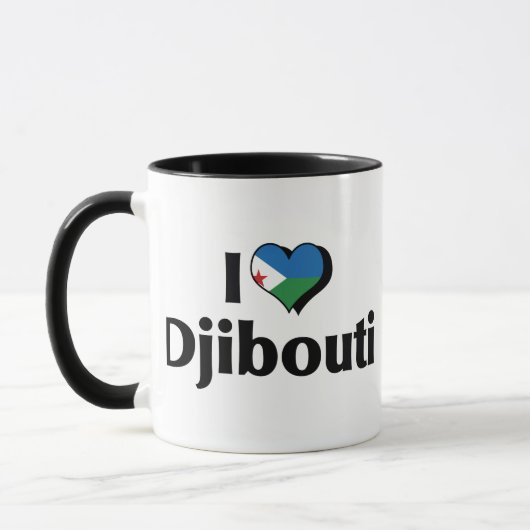 I Liebe Dschibuti Flag Tasse (Links)