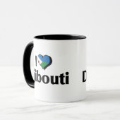 I Liebe Dschibuti Flag Tasse (Vorderseite Links)