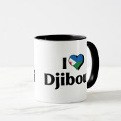 I Liebe Dschibuti Flag Tasse (VorderseiteRechts)