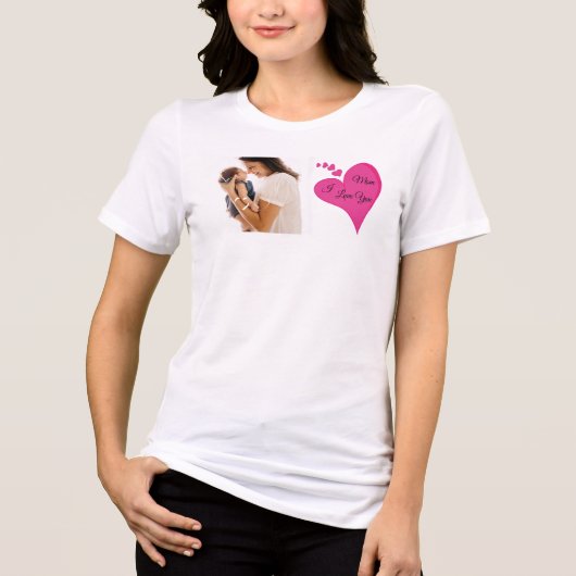 I Liebe du Mama Valentines Geschenk T Shirt (Vorderseite)