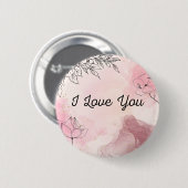 I Liebe du rosa Taste Button (Vorne & Hinten)