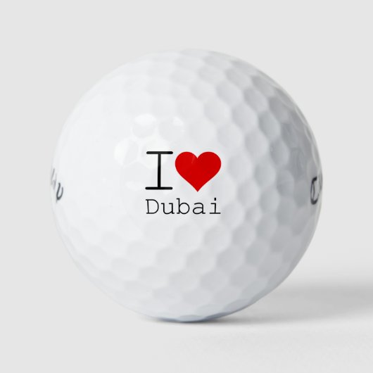 I Liebe Dubai HEART Golfball (Vorderseite)