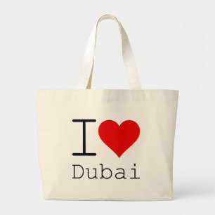 I Liebe Dubai HERZ Jumbo Stoffbeutel