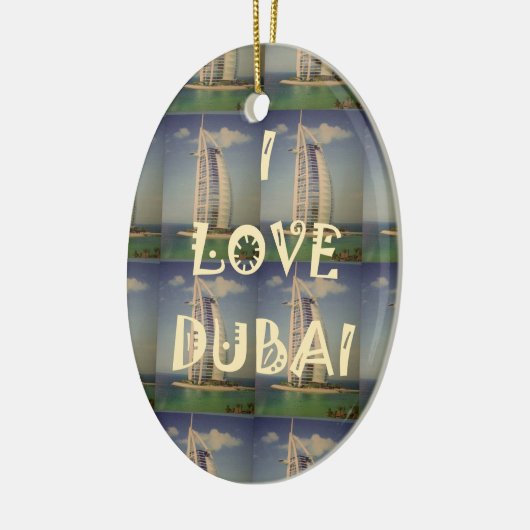 I Liebe Dubai Keramikornament (Links)