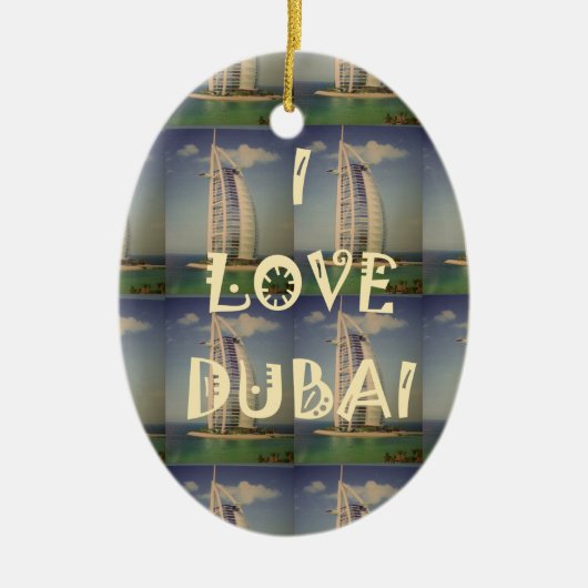 I Liebe Dubai Keramikornament (Vorne)