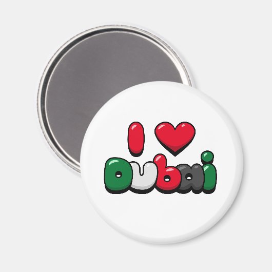 I Liebe Dubai Magnet (Vorderseite/Rückseite)