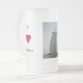 I Liebe Dubai Mattglas Bierglas (Vorderseite Links)