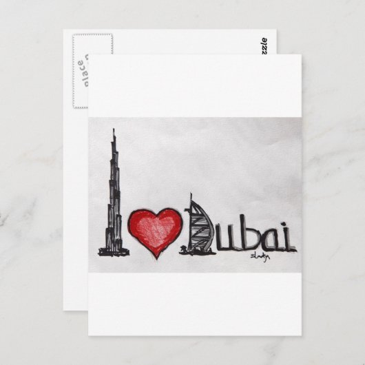 I Liebe Dubai Postkarte (Vorne/Hinten)