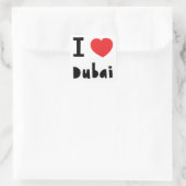 I Liebe Dubai Quadratischer Aufkleber (Tasche)