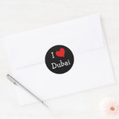 I Liebe Dubai Runder Aufkleber (Umschlag)
