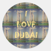 I Liebe Dubai Runder Aufkleber (Vorderseite)