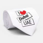 I Liebe Dubai UAE Krawatte (Gerollt)