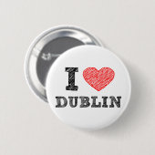 I Liebe Dublin Button (Vorne & Hinten)