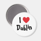I Liebe Dublin Magnet (Vorderseite/Rückseite)