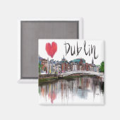 I Liebe Dublin Magnet (Vorderseite/Rückseite)