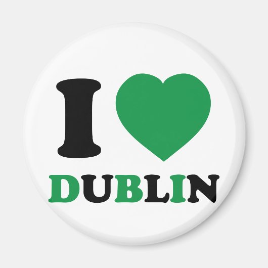 I Liebe Dublin Magnet (Vorne)