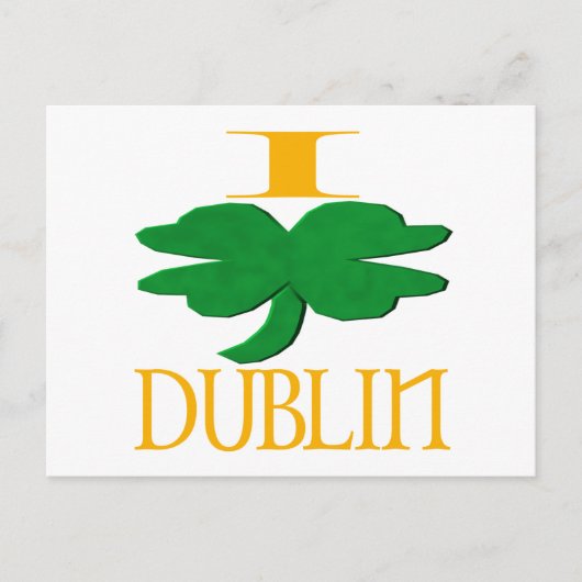I Liebe Dublin Postkarte (Vorderseite)