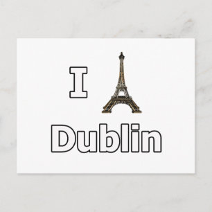 I Liebe Dublin Tourist versagt Postkarte