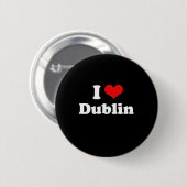 I Liebe Dublin Tshirt White Tshirt Button (Vorne & Hinten)