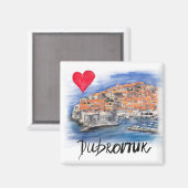I Liebe Dubrovnik Magnet (Vorderseite/Rückseite)