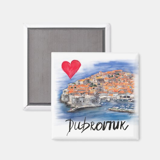 I Liebe Dubrovnik Magnet (Vorderseite/Rückseite)