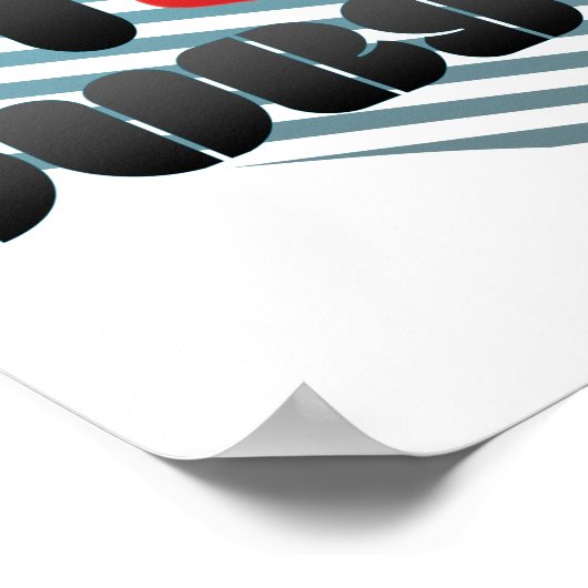 I Liebe Dubstep Poster (Ecke)