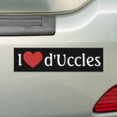 I Liebe d'Uccles Autoaufkleber (Auf Auto)