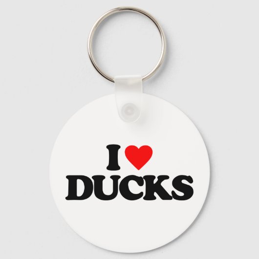 I LIEBE DUCKS SCHLÜSSELANHÄNGER (Vorderseite)