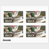 I Liebe Ducky Duck Mountains Design Rechteckiger Aufkleber (Blatt)