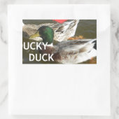 I Liebe Ducky Duck Mountains Design Rechteckiger Aufkleber (Tasche)