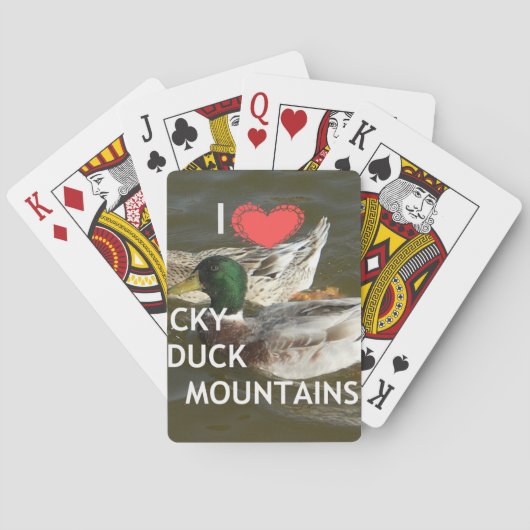 I Liebe Ducky Duck Mountains Design Spielkarten (Rückseite)