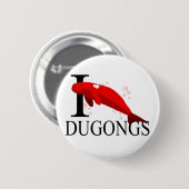 I Liebe Dugongs Knöpfe Button (Vorne & Hinten)