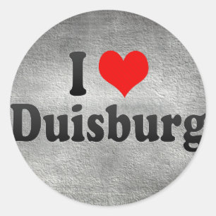 I Liebe Duisburg, Deutschland Runder Aufkleber